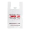 Picture of 1/6 Standard Size White Thank You Standard-Duty Plastic T-Shirt Bag – 400/Case