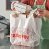 Picture of 1/6 Standard Size White Thank You Medium-Duty Plastic T-Shirt Bag – 1000/Case