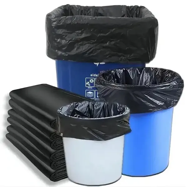 Picture of Medco-55-60 Gallon 1.2 Mil 38” x 58” Low Density Medium-Duty Black Trash Bag Can Liner – 80/Case