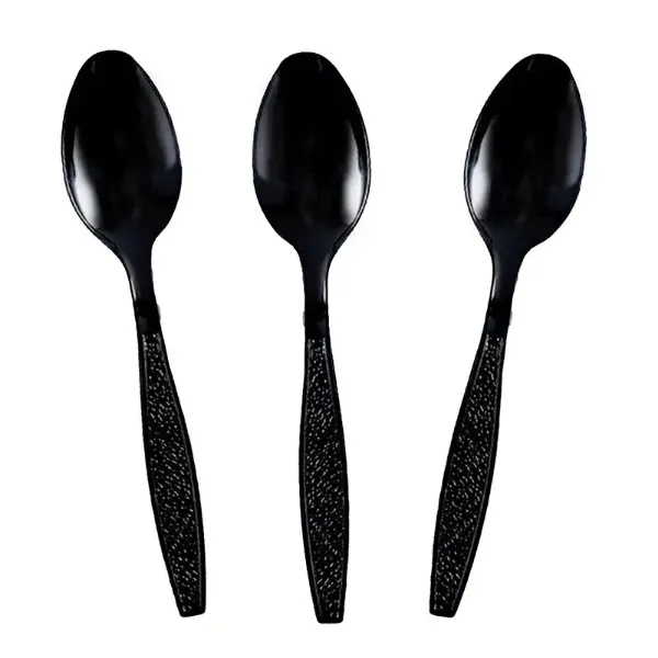 Picture of Black Heavy Weight Polystyrene Plastic Spoon – 1000/Case