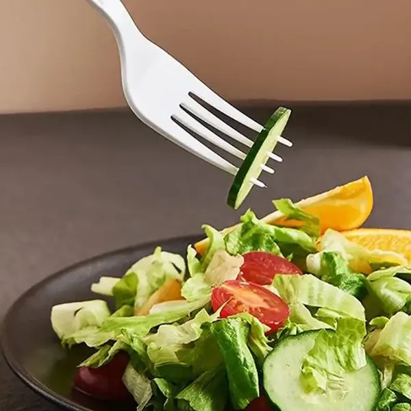 Picture of White Heavy Weight Polystyrene Plastic Fork – 1000/Case