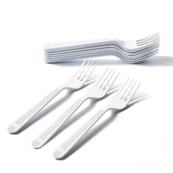 Picture of Medium Weight White Polypropylene Plastic fork – 1000/Case