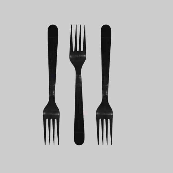 Picture of Black Heavy Weight Polystyrene Plastic Fork – 1000/Case