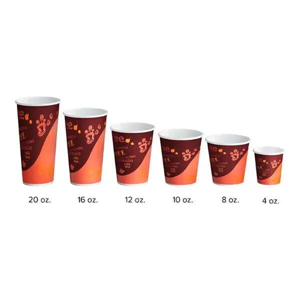 Picture of 4 oz. Coffee Print Poly Paper Hot Cup-1000/Case
