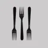 Picture of Black Extra Heavy Weight Wrapped Polystyrene Plastic Fork –1000/Case