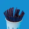 Picture of 7 .5 Inc black Unwrapped Coffee Stirrer Sip Straw – 10000/Case
