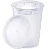 Picture of Heavy Duty 32 oz. Microwavable Translucent Plastic Deli Container and Lid Combo Pack – 240/Case