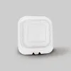 Picture of 6” x 6” 1-Compartment Microwaveable White Mineral-Filled Plastic Hinged Take-Out Container – 250/Case