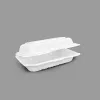 Picture of 9” x 6” 1-Compartment Microwaveable White Mineral-Filled Plastic Hinged Take-Out Container – 150/Case