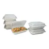 Picture of 9” x 6” 1-Compartment Microwaveable White Mineral-Filled Plastic Hinged Take-Out Container – 150/Case