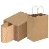 Picture of 10” x 6.4” x 12” Natural Kraft Paper Customizable Shopping Bag with Handles – 250/Case