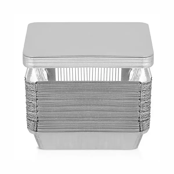 Picture of 10>>Oblong Foil-Laminated Board Lid for 1 lb. Foil Take-Out Container – 1000/Case